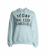 Wound Up Juniors &#39;Today Cancelled&#39; Graphic Hoodie Pullover Fleece Blue X... - $34.71 CAD