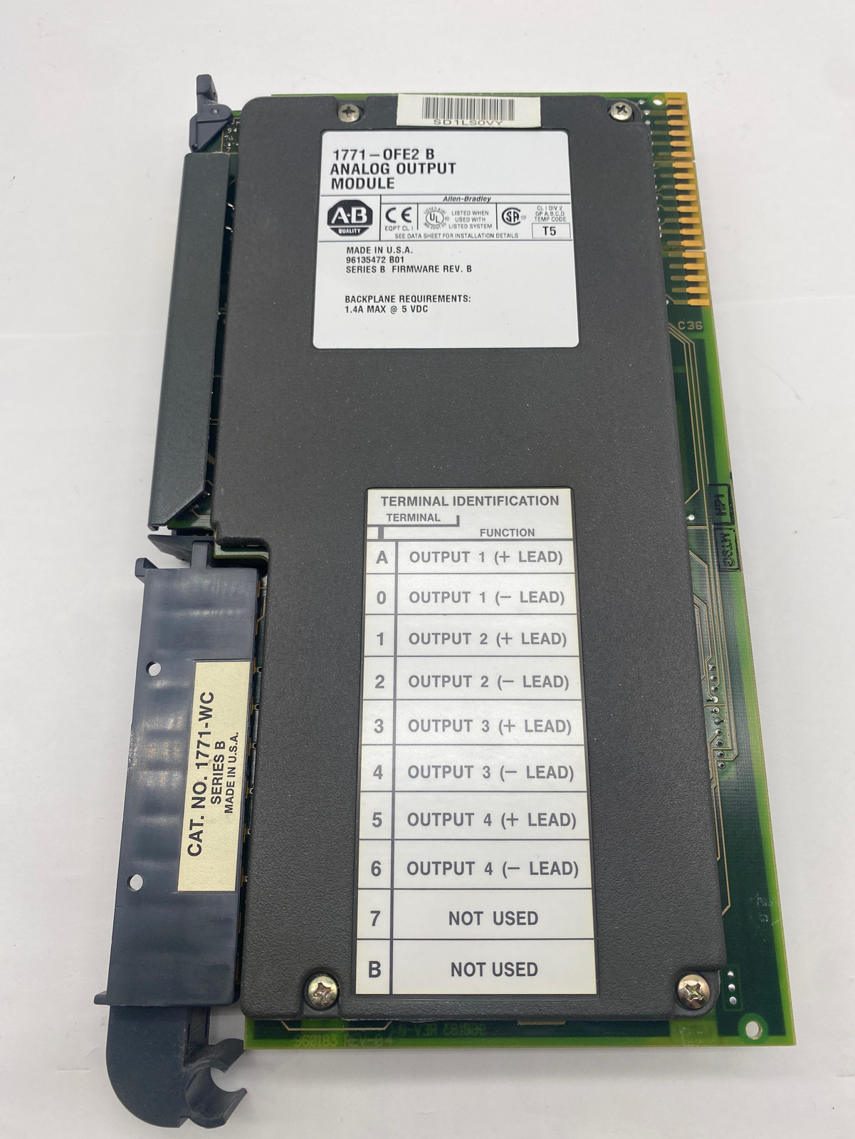 Allen-Bradley 1771-0FE2 SER.B Analog Output Module  - $21.50