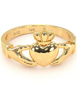 Men&#39;s Classic Claddagh Ring In Solid 14k Yellow Gold - $949.48 CAD