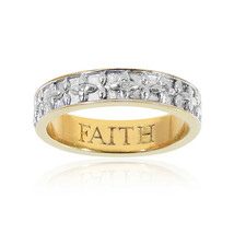 FAITH 18 Karat Yellow Gold Plated Sterling Silver Ring - £54.66 GBP