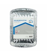 Home Plus 6391957 5.62 x 11.75 in. Durable Foil Broiler Pan - Silver- Pa... - $29.15