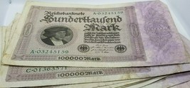 GERMANY LOT OF 5 BANKNOTES 100 000 MARK 1923 VERY RARE CIRCULATED NO RES... - £45.02 GBP