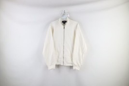 Vintage 90s Polo Sport Ralph Lauren Mens Large Full Zip Sweatshirt Jacket White - £63.26 GBP