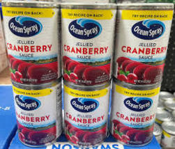 6  Ocean Spray Jellied Cranberry Sauce 14 Oz Cans - £23.18 GBP