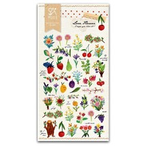 CUTE LOVE FLOWER STICKERS Garden Floral Paper Sticker Sheet Kids Craft S... - $3.40 CAD