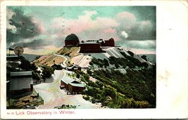 Vtg Cartolina 1910 Leccare Osservatorio IN Inverno San Jose California - £15.16 GBP