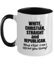 Funny Mugs White Christian Straight and Republican Black-2T-Mug  - £14.34 GBP
