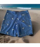 Mens Shorts Blue Swordfish Sz 38W Fishing Swim Pool  Y2K Preppy - €11,05 EUR