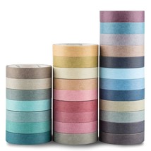 Natural Color Washi Tape Set 28 Rolls Decorative Tapes For Diy Crafts, J... - $19.99