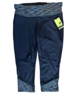 Xersion Women&#39;s Fitted Capri Active Leggings w/Key Pocket Size M Black - $13.85