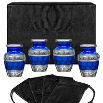 Forever Remembered Classic Blue Mini Cremation Urns for Human Ashes - £24.09 GBP