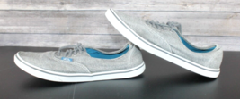 VANS LOW TOP GRAY CANVAS SHOES SIZE MEN 7.5 WOMAN 9 FASHION SNEAKERS UNISEX - $197.39 MXN