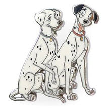 Disney Dogs and Cats 101 Dalmatians Ink and Paint Mystery Pongo and Perdita pin - £12.66 GBP