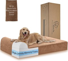 7 Inch Orthopedic Dog Bed Xx-Large Size - Khaki Microsuede Cover/Waterproof Inne - $239.99