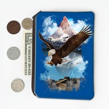 Bold Eagle Wings Open : Gift Coin Purse Wild Bird North America Nature Lake Anim - £8.00 GBP
