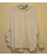 Mens St John&#39;s Bay White Long Sleeve Dress Shirt Size XL - $14.00