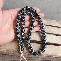 Vintage Venerano Art Eye pattern Beads 12-13MM GLASS BEADS Necklace - $699.45 MXN