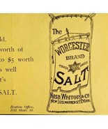 Worcester Salt Nash Whiton NY 1894 Advertisement Victorian Spices 1 ADBN1m - $19.99