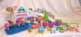 PinyPon Ski Lodge PlaySet RARE Snow plus Snow Car Jeep w/ Trailer +Jet S... - $45.54