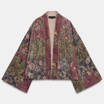 ZARA BNWT 2025. AUBERGINE FLORAL PRINT VELVET KIMONO BLAZER. 4751/214/610 - $172.47 ZARA BNWT 2025. AUBERGINE FLORAL PRINT VELVET KIMONO BLAZER. 4751/214/610 - $172.47