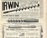 Irwin Ship Augers Snell Bits Russel Jennings James Swan Bars 1909 Magazi... - $15.84