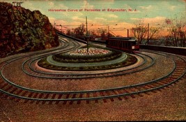 Edgewater NJ-HORSESHOE Curve Of Palisades - Antique 1915 Postcard BK57 - £7.12 GBP