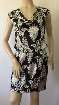 WHITE HOUSE BLACK MARKET Silk Blend Fleur de Lis Print Dress (Size XS) -... - £23.49 GBP