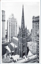 Aerial View Trinity Church New York City New York Postcard - £7.85 GBP