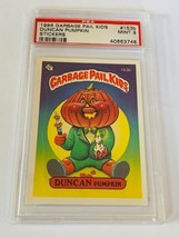 Garbage Pail Kids Trading Card Sticker PSA 9 Duncan Pumpkin 1986 vtg #153b MINT - £434.24 GBP