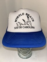 Vintage Myrtle Beach South Carolina Hat White/ Black Snapback , Mesh - £11.45 GBP