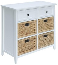 30" X 13" X 28" White Wood Veneer 6 Drawers Accent Chest - $6,222.40 MXN