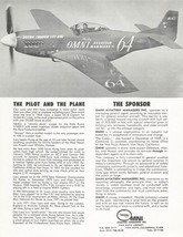 1970 Clay Lacy National Air Races Champion P-51 Mustang Omni Aviation Ad... - $24.74