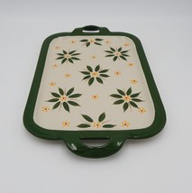 Temp-Tations By Tara Old World Green Rectangle 16 Inch Handled Platter - £23.52 GBP