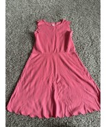 Gap Kids Girls Pink Dress Scallop Hem Round Neck Size XL 12 Stretch Solid￼ - $181.01 MXN