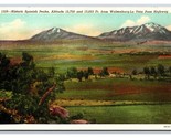 Spanish Peaks La Veta Pass From Walsenburg Colorado CO UNP WB Postcard R28 - £3.11 GBP