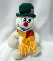 Rare Vintage GEMMY 8” Green Hat  Frosty The Snowman Singing Plush Moves Head Arm - $32.39