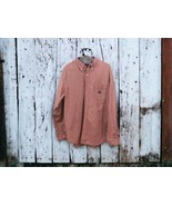 Chaps Ralph Lauren Button Down Mens L Red White Check Plaid Long Sleeve ... - $353.75 MXN