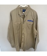 Vintage Wrangler Shirt Mens 2XL Tan Brushpopper Heavy Western Cowboy Emb... - €21,42 EUR