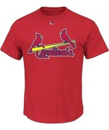 Majestic Mens St. Louis Cardinals Team Logo Shirt Red-Small - £13.22 GBP