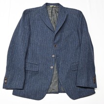 Banana Republic Heritage 38S Blue Herringbone Tweed Blazer Jacket Sport Coat - £59.34 GBP