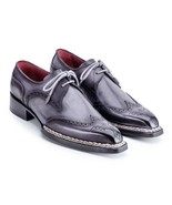 Paul Parkman Mens Shoe Derby Gray Grey Norwegian Wingtip Welted 8506-GRY - $1,070.32 CAD