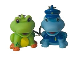 Anthropomorphic Frogs Toads Figure Keychain vtg figure key chain police ... - £10.83 GBP