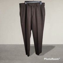 Mens Perry Ellis Portfolio Brown Stripe Dress Pants Style PG6F174 Size 34/32 - £16.21 GBP