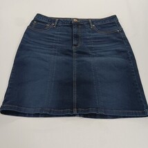 LEE RIDERS Shape Illusions Women's Blue Slim Fit Stretch Denim Skirt Size 14M image 12