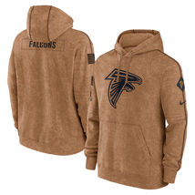 Men&#39;s Atlanta Falcons 2023 Salute to Service Brown Pullover Hoodie S-3XL - £47.88 GBP