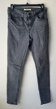 Levi&#39;s 721 High Rise Skinny Womens Jeans Size 28 Black Dark Wash Denim - £13.97 GBP