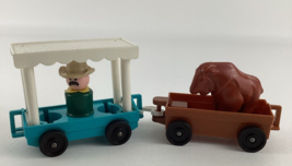 Fisher Price Little People Zoo Train Tram Goat Figure Zookeeper Lot Vint... - $25.21