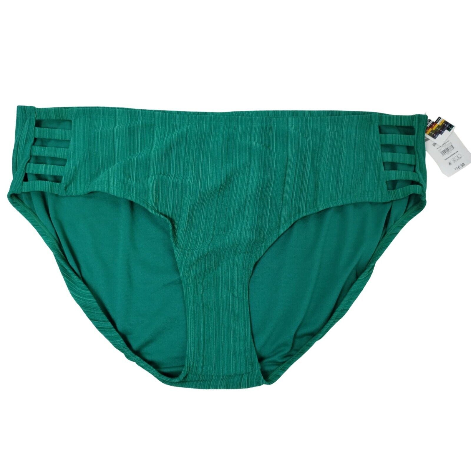 Primary image for Time and Tru Womens 3XL (24W to 26W) Green Gem Lattice Mid Rise Bikini Bottom