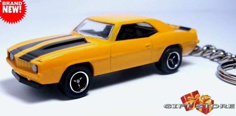 RARE KEYCHAIN 67/68/69 YELLOW BLACK CHEVY CAMARO CUSTOM GREAT GIFT & DISPLAY Item image 3