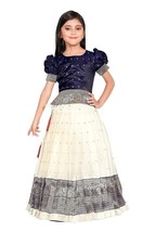 indian lehenga choli set for kids girls dress silk readymade stiched - £31.32 GBP